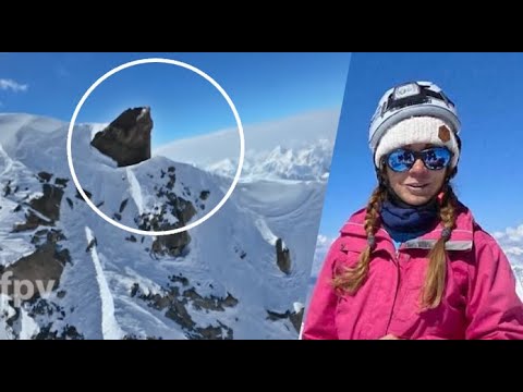 Видео: Кадры с дрона: Альпинистка на пике Победы