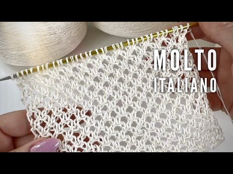 Видео: СУПЕР ЛЕГКАЯ КЛАССНАЯ ИТАЛЬЯНСКАЯ СЕТОЧКА! 👏 SUPER EASY KNITTING PATTERN 💓