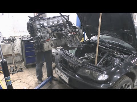 Видео: Контрактный мотор из Японии в БМВ Е46.