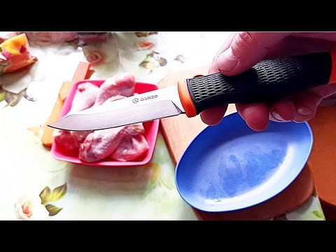 Видео: Нож ганзо G- 806// РЕЖУ КОСТИ,ЧТО С НИМ БУДЕТ?