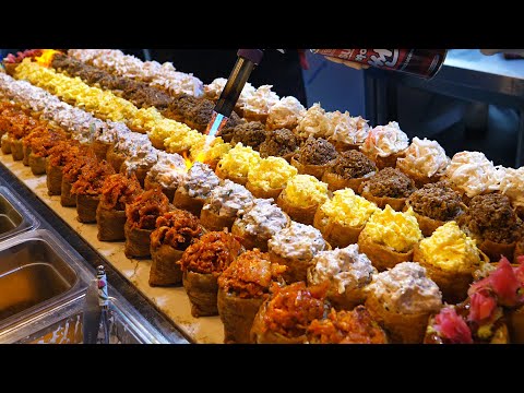 Видео: Гигантские суши с домашним тофу в корейском стиле - уличная еда