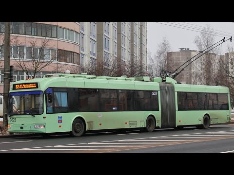 Видео: Тралейбус Мінска АКСМ 333, парк.№3623,маршрут №33д