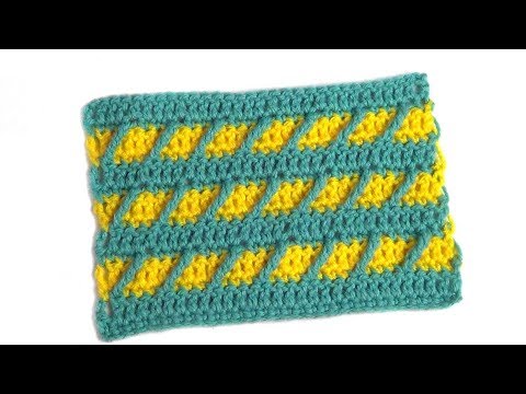 Видео: Узор с накладными столбиками