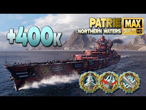 Видео: линкор Patrie с +400 000 в «Гонке вооружений» - World of Warships