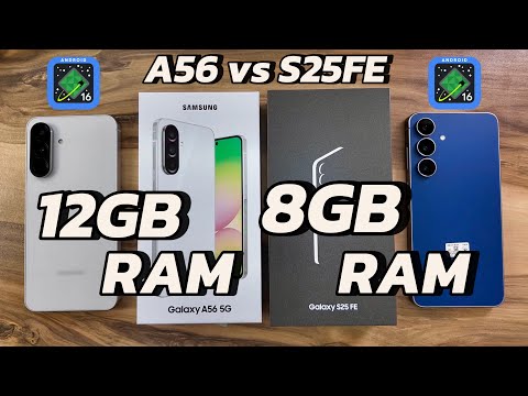 Видео: Samsung Galaxy S25FE против Samsung Galaxy A56 (12 ГБ ОЗУ)