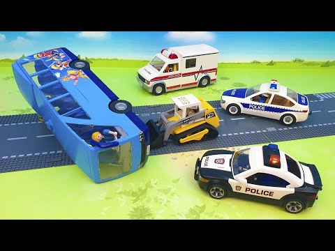 Видео: Самосвал Бульдозер Грузовик Полиция Пожарная - для мальчиков