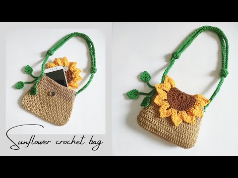 Видео: вау, из подсолнухов делают вязаные чехлы для сумок, очень красиво 😍
