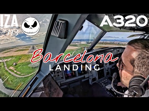 Видео: A320 BCN 🇪🇸 Барселона | ПОСАДКА 24R | 4K-обзор кабины | Связь с диспетчером и экипажем