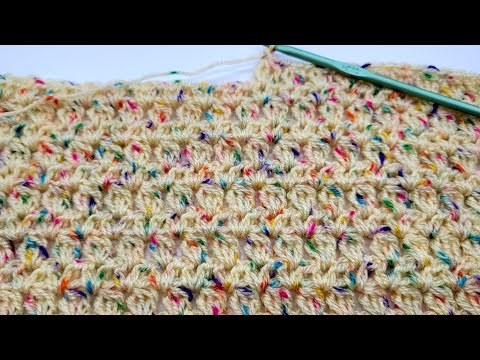 Видео: Простая вязка крючком для одеял и шарфов / ромбовидный узор «зигзаг»