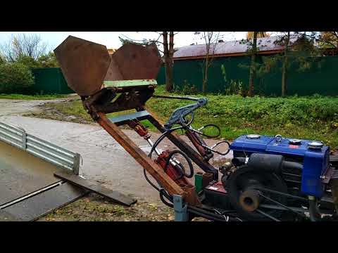 Видео: Мототрактор "Булат-120" , передний КУН.