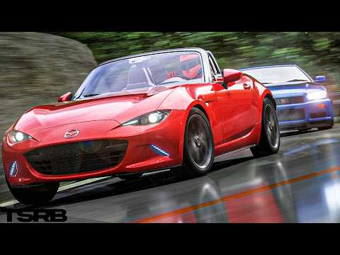 Видео: Обгоняем R34 на Miata на Touge...