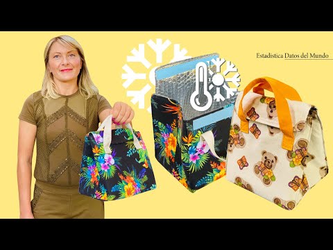 Видео: Как сделать простой термоизолированную сумку / Сумка для обеда, шаг за шагом
