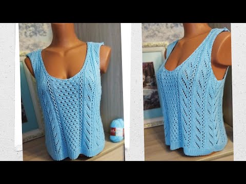 Видео: ЛЕТНЯЯ МАЙКА СПИЦАМИ// МК//