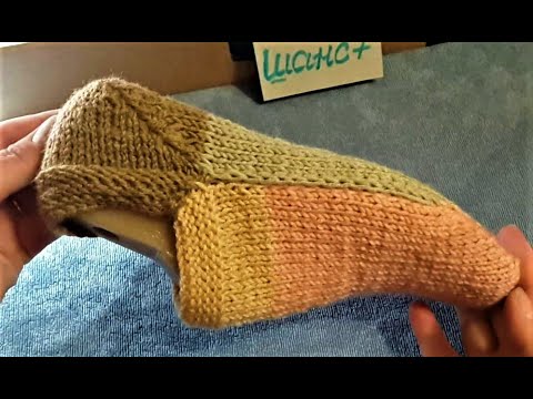 Видео: Следки за пару часов /Двумя спицами/ Без швов