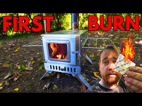 Видео: Лучшая бюджетная печь-палатка Amazon | Первый розжиг и чего ожидать