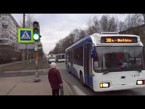 Видео: Троллейбус Санкт-Петербурга 8-185: БКМ-321 б.2428 по №38 (16.04.18)