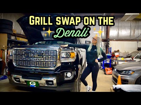 Видео: Установка решетки на GMC Sierra Denali!!