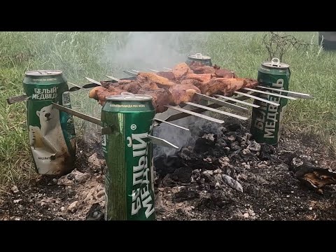 Видео: Ловля щук на баклажки.мангал фантазёр...