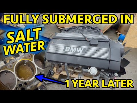 Видео: Затопленный двигатель BMW Z3 M52 2.8 л. Разборка спустя год после урагана «Элен». Могу ли я получ...