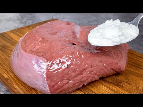 Видео: Секрет вкуснейшей говяжьей печени! Моя бабушка показала мне этот трюк! 🔥