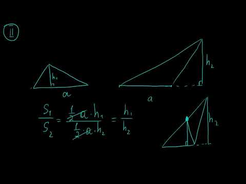Видео: Теоремы об отношениях площадей треугольников, имеющих равные основания, высоты и углы.
