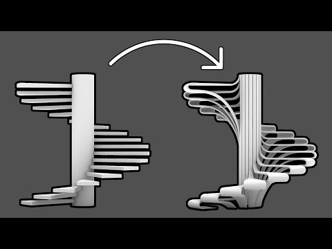 Видео: Учебник Rhino I: Лестница-тюльпан от The Adam