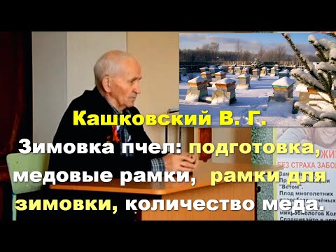 Видео: #Кашковский В. Г. #зимовка_пчел: подготовка, #медовые_рамки,  #рамки_для_зимовки, #количество_меда