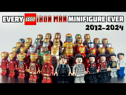 Видео: ВСЕ КОГДА-ЛИБО СОЗДАННЫЕ минифигурки LEGO Iron Man! (2012–2024)