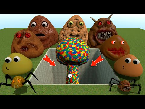Видео: ALL NORMAL 3D POU BOU'S REVENGE Monsters VS LEGO Mr TREE PHASE 2 в BIG HOLE в Garry's Mod