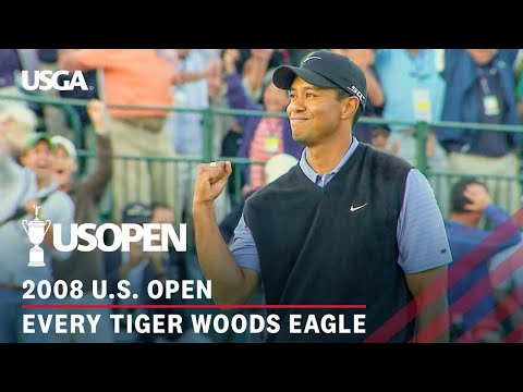 Видео: Каждый «Игл» Тайгера Вудса во время Открытого чемпионата США 2008 года в Торри Пайнс