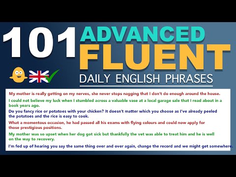 Видео: 101 ежедневная фраза для беглого английского языка для повышения уровня владения английским языком