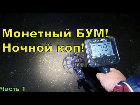 Видео: Монетный БУМ! Ночной коп с NOKTA Anfibio Multi! Фильм 166