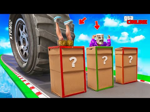 Видео: УГАДАЙ КОРОБКУ ЧТОБЫ ВЫЖИТЬ В ГТА 5 | ГИГАНТСКОЕ КОЛЕСО ПРОТИВ КОРОБОК! БИТВА КОРОБОК В ГТА 5 ОНЛАЙН