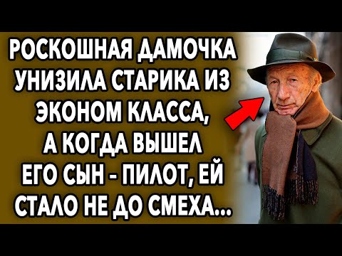 Видео: Роскошная дамочка задела старика из эконом класса, а когда вышел его сын – пилот, ей стало...