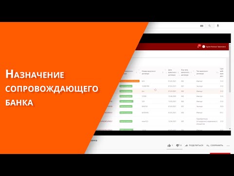 Видео: Назначение сопровождающего банка