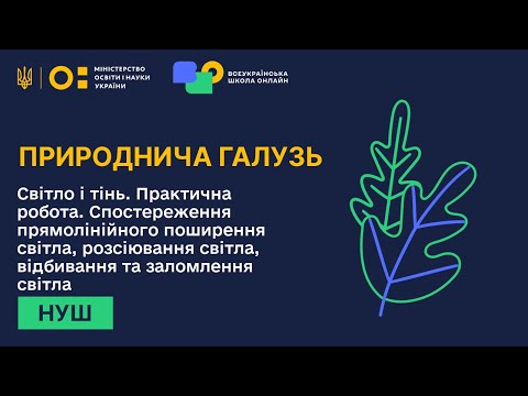 Видео: Природознавство. Світло і тінь. Практична робота. Спостереження прямолінійного поширення світла