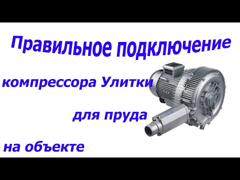 Видео: Правильное подключение компрессора Улитки для пруда на объекте