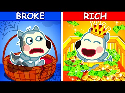 Видео: Бедный против богатого Вулфу | Учимся ценить то, что имеем | Wolfoo Russian