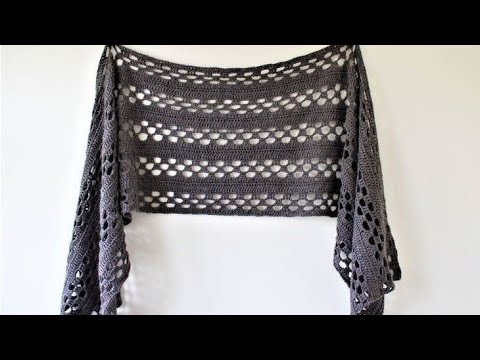Видео: Как связать замечательную прямоугольную шаль со всеми деталями для начинающих простым и интересным