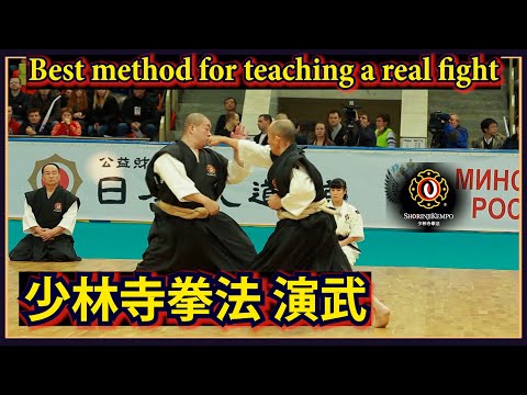 Видео: Демонстрационные техники Сёриндзи Кэмпо, парные куми-эмбу (мужчины). Тренировочная дуэль, бой.