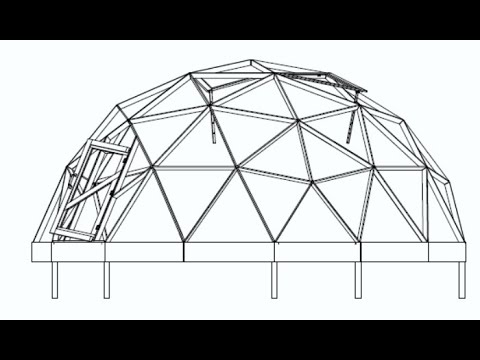 Видео: Купольная теплица диаметр 8 м.