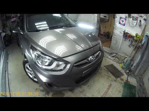 Видео: хондай солярис . убираем рыжики на арках .покраска переходом