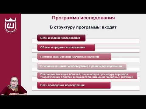 Видео: Лекция 7  Структура эмпирических социологических исследований