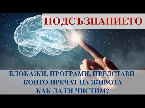 Видео: Подсъзнанието. Блокажи, програми, представи които пречат на живота. Как да ги чистим?