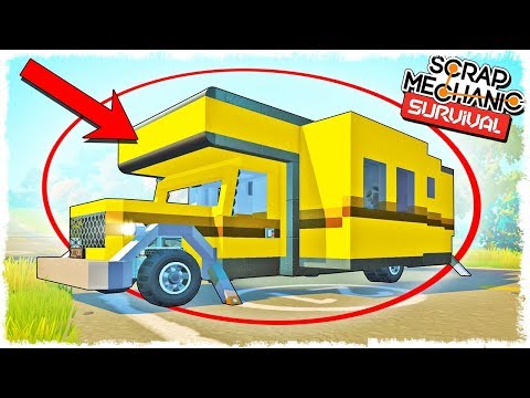Видео: ВЫЖИВАНИЕ!!! ДОМ НА КОЛЕСАХ В SCRAP MECHANIC: SURVIVAL!!!