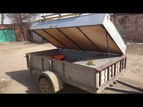 Видео: Крышка с палаткой для прицепа