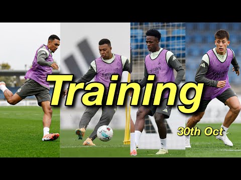 Видео: Тренировка «Реала», 30 октября: Арда Гюлер, Мбаппе, Вини-младший, Беллингем | Работа за Валенсию ...