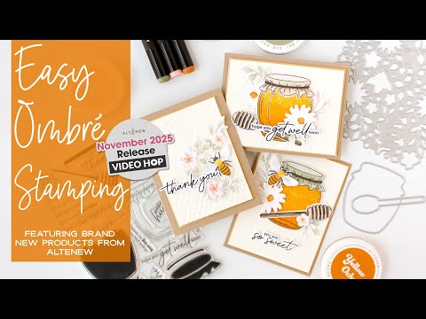 Видео: Простой омбре-стемпинг с рисунком Honeycomb Haven от Altenew — видеохостинг и розыгрыш призов от ...