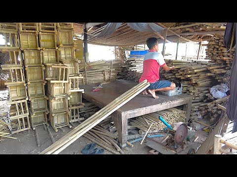 Видео: Ого! Удивительный процесс - Вьетнамская фабрика бамбуковых кроватей