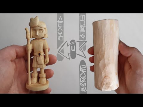 Видео: Как я делаю фигурку из дерева и немного релаксации в процессе | резьба по дереву | wood carving
